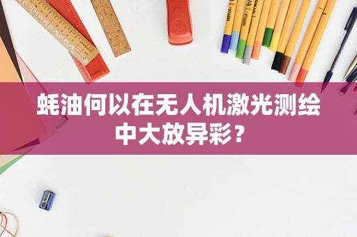 蚝油何以在无人机激光测绘中大放异彩？