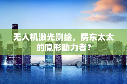 无人机激光测绘，房东太太的隐形助力者？