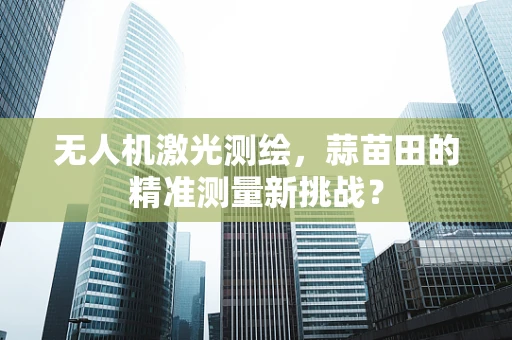 无人机激光测绘，蒜苗田的精准测量新挑战？