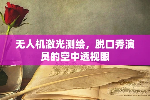 无人机激光测绘，脱口秀演员的空中透视眼