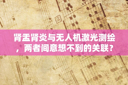 肾盂肾炎与无人机激光测绘，两者间意想不到的关联？