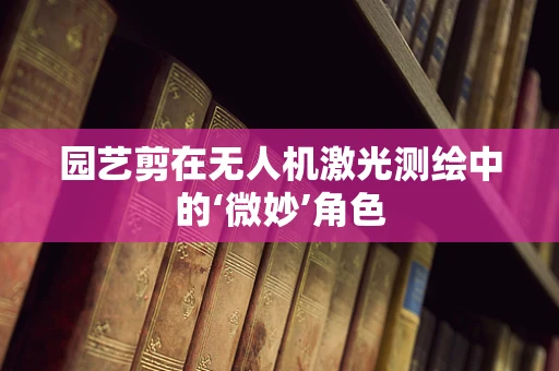 园艺剪在无人机激光测绘中的‘微妙’角色