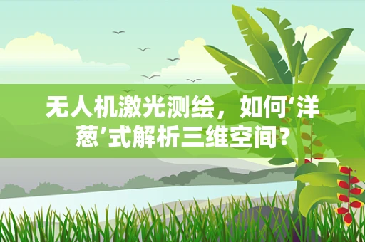 无人机激光测绘，如何‘洋葱’式解析三维空间？