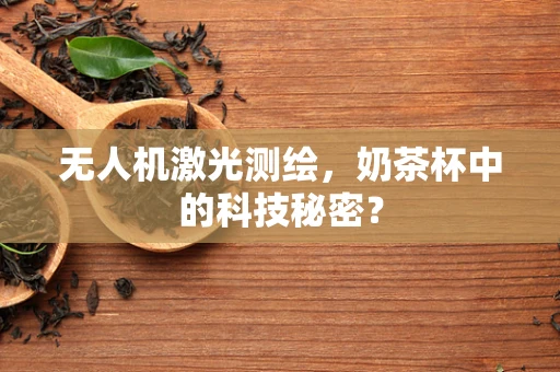 无人机激光测绘，奶茶杯中的科技秘密？