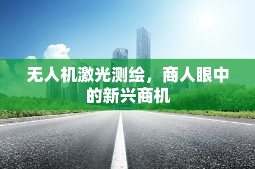 无人机激光测绘，商人眼中的新兴商机