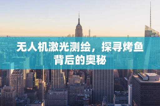 无人机激光测绘，探寻烤鱼背后的奥秘