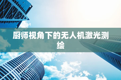 厨师视角下的无人机激光测绘