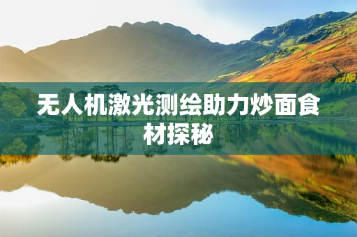 无人机激光测绘助力炒面食材探秘