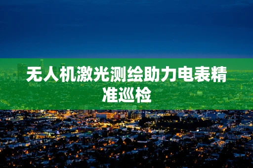 无人机激光测绘助力电表精准巡检