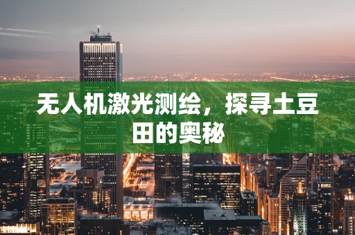 无人机激光测绘，探寻土豆田的奥秘