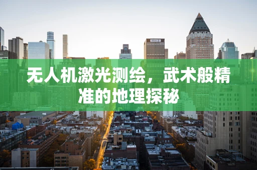 无人机激光测绘，武术般精准的地理探秘