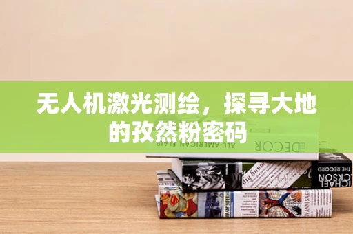 无人机激光测绘，探寻大地的孜然粉密码