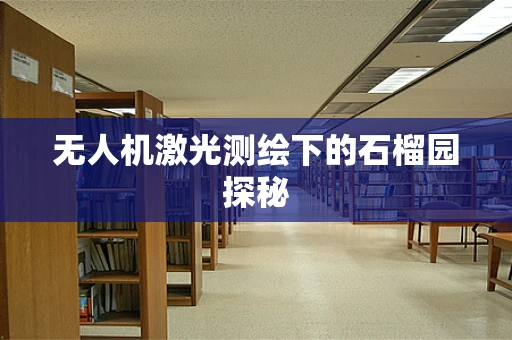 无人机激光测绘下的石榴园探秘