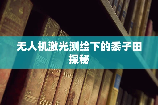 无人机激光测绘下的黍子田探秘