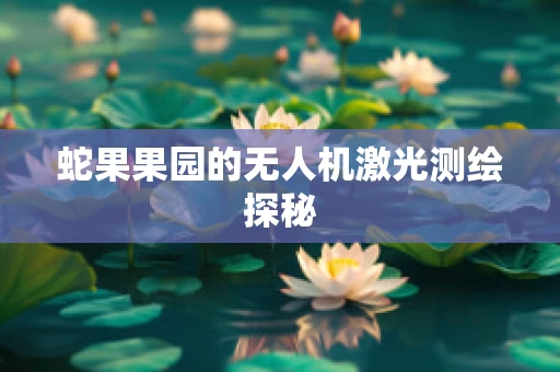 蛇果果园的无人机激光测绘探秘