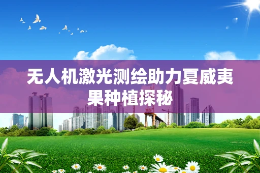 无人机激光测绘助力夏威夷果种植探秘