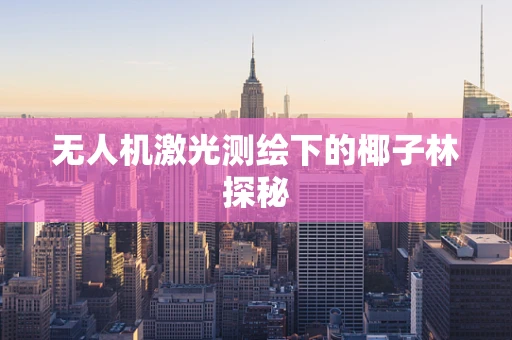无人机激光测绘下的椰子林探秘