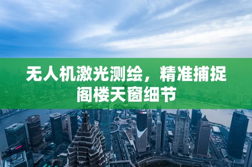 无人机激光测绘，精准捕捉阁楼天窗细节