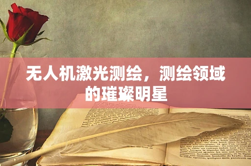 无人机激光测绘，测绘领域的璀璨明星