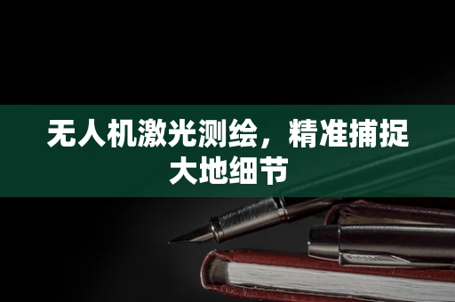 无人机激光测绘，精准捕捉大地细节