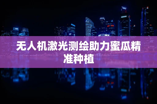 无人机激光测绘助力蜜瓜精准种植