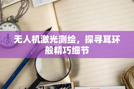 无人机激光测绘，探寻耳环般精巧细节