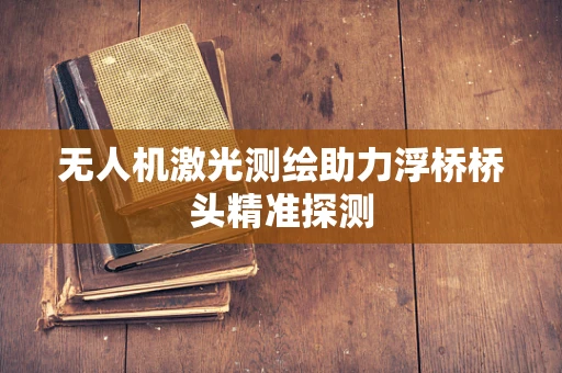 无人机激光测绘助力浮桥桥头精准探测