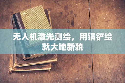 无人机激光测绘，用锅铲绘就大地新貌