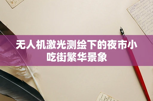 无人机激光测绘下的夜市小吃街繁华景象