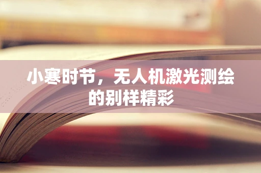 小寒时节，无人机激光测绘的别样精彩