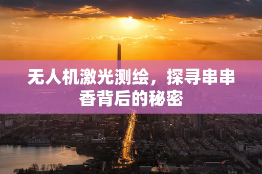 无人机激光测绘，探寻串串香背后的秘密