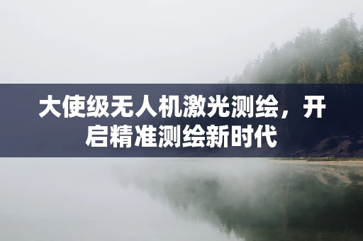 大使级无人机激光测绘，开启精准测绘新时代