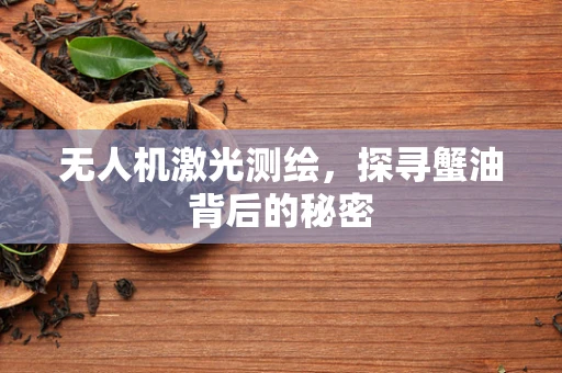 无人机激光测绘，探寻蟹油背后的秘密
