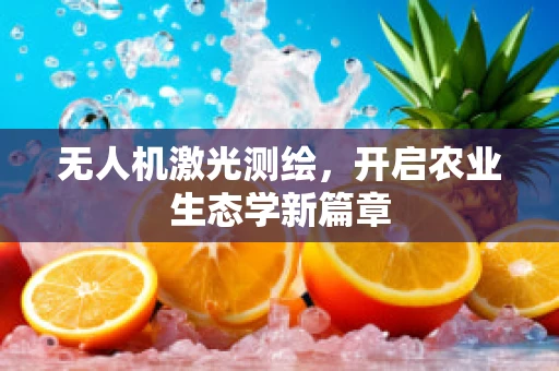 无人机激光测绘，开启农业生态学新篇章