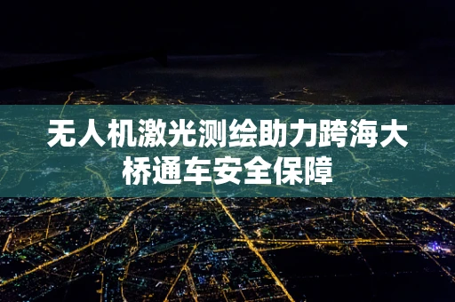 无人机激光测绘助力跨海大桥通车安全保障