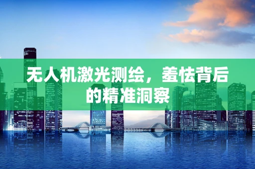 无人机激光测绘，羞怯背后的精准洞察