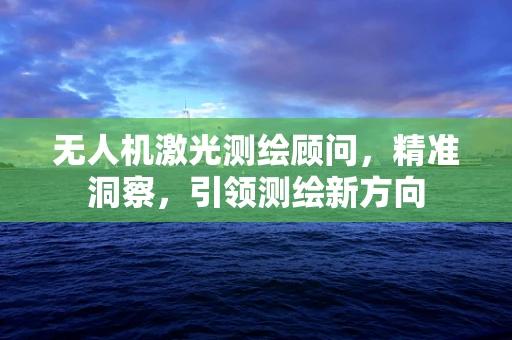 无人机激光测绘顾问，精准洞察，引领测绘新方向