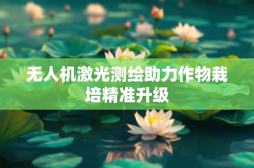 无人机激光测绘助力作物栽培精准升级